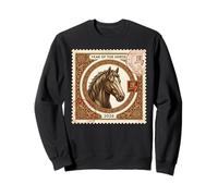 Retro Year of the Horse 2026 Chinese New Year Postal Stamp Sweatshirt