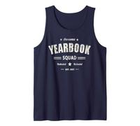 Retro Yearbook Squad 2027 Writing Staff Vibes Nerd Edit Tank Top