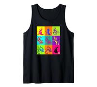 Retro Yoga Cats Kimono Japanese Ukiyo-e Art Tank Top