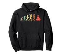 Retro Yoga Evolution Gift for Yogis & Yoga Lovers Pullover Hoodie