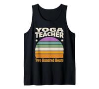 Retro Yoga Teacher Two Hundred Hours Sunset Tank Top