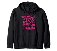 Retro You And I Love Are Gonna Live Forever Zip Hoodie