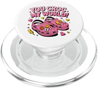 Rétro You Croc My World Funny Croc Valentine PopSockets PopGrip for MagSafe