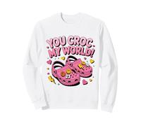 Rétro You Croc My World Funny Croc Valentine Sweatshirt