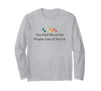 Retro You Had Me at the Proper Use of You're Funny Vintage Long Sleeve T-Shirt