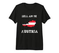 Retro Zell am See Austria Distressed Austria Flag Premium T-Shirt
