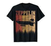 Retro Zeppelin 70s 80s Dirigible Airship Zepelin Zepplin T-Shirt