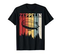 Retro Zeppelin 70s Dirigible Blimp Airship Zepelin Zepplin T-Shirt