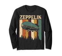 Retro Zeppelin Dirigible Airship Blimp Funny Vintage Zepplin Long Sleeve T-Shirt