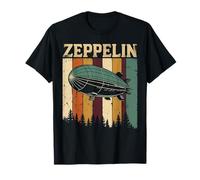 Retro Zeppelin Dirigible Airship Blimp Funny Vintage Zepplin T-Shirt
