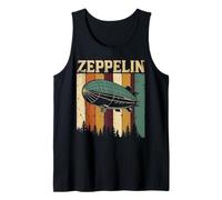 Retro Zeppelin Dirigible Airship Blimp Funny Vintage Zepplin Tank Top