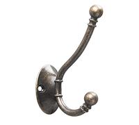 Retro Zinc Alloy Hat Coat Hooks Ancient Rustic Shabby Door Wall Metal Hanger Bronze, 9.6x6x4.6 cm