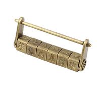 Retro Zinc Vintage Antique Chinese Old Jewelry Code Password Lock Padlock Lock Jewelry Box Padlock Hardware