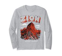 Retro Zion National Park Vintage Style Angels Landing Utah Long Sleeve T-Shirt