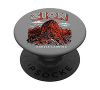 Retro Zion National Park Vintage Style Angels Landing Utah PopSockets Adhesive PopGrip