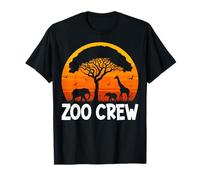 Retro Zoo Keeper Jungle Wildlife Safari Animal Zoo Crew T-Shirt