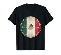Retro10 Mexico Mexican Football Viva Mexico Flag Fan Tee T-Shirt