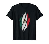 Retro10 Mexico Mexican Football Viva Mexico Flag Fan Tee T-Shirt