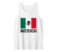 Retro10 Mexico Mexican Football Viva Mexico Flag Fan Tee Tank Top