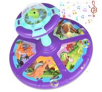 RetroAudio Dinosaur Rotating Toy for Toddlers 1-3 3-5 360° Birthday Gifts for Girls Boys Sit and Spin Toys for Toddlers 2-4 Years Old with LED and