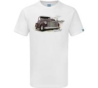 RetroClassic Mike Noble's - 1948 American Chevy Truck Mens T-Shirt (UK, Alpha, S, Regular, Regular, White)