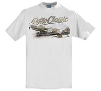 RetroClassic WWII Supermarine Spitfire Fighter Plane Mens T-Shirt