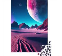 RetroFuture Desert 1000-Piece Puzzle for Adults, 70x50cm/1000pcs, for A Quiet Evening Project at Home; White Cardboard for Cleaner Sorting