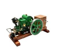 RETROL Engine for Adults, Single-Cylinder 4-Stroke Water-Cooled Horizontal Engine Model with Wooden Display Stand and Ignition System, Collectible Japanese Retro Mechanical Set