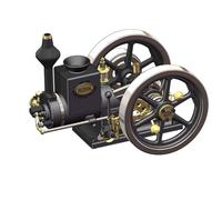 Retrol HM-01 7cc Engine, 4 Stroke Horizontal Stationary Hit and Miss Internal Combustion Engine Model with High/Low Speed Gear Lever, Physical Science Education Kit for Adults