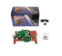 RETROL & OKMO Gasoline Engine Model that Works for Adults, Miniature Single-Cylinder 4-Stroke Water-Cooled Horizontal Engine Model with Wooden Display Stand and Ignition System