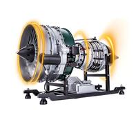 Retrol Steam Engine Model Kit, 1/10 Mechanical Dual-Spool Turbofan Engine, 1000+PCS DIY Assembly Electric Aircraft Engine, Physical Scientific Experiment Demonstration Kit for Aviation Hobbyist