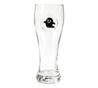 RetroNest 400ML Beer Glass Halloween Spooky Ghost Black Cat Holiday Tall | Premium glass, unique ghost design, perfect for parties, home decor, and festive gatherings with friends. A