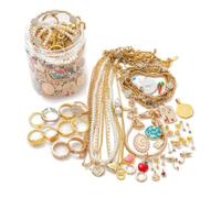 RetroNest Mystery Jewellery Jar for Women,Vintage Surprise Set, Random Necklaces Earrings Rings Bracelets Brooches, Bohemian Fashion Mixed Box 10-30 Pcs Accessories Birthday Gift for Her