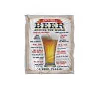 Retrorocket Studio Beer Around The World Silky Touch Super Soft Throw Blanket 152 X 127 cm in White Retrorocket Studio White 152 X 127 cm
