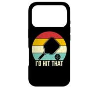 retros vintage sunset paddle I'd hit that pickleball player Case for iPhone 17 Pro