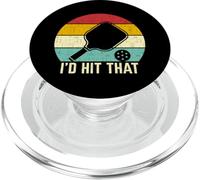 retros vintage sunset paddle I'd hit that pickleball player PopSockets PopGrip for MagSafe