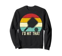 retros vintage sunset paddle I'd hit that pickleball player Sweatshirt