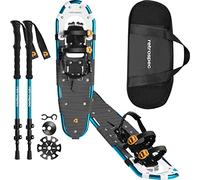 Retrospec Drifter 25/30 Inch Snowshoes & Trekking Poles Bundle for Men & Women, Durable All Terrain with Fully Adjustable Binding and Carry Bag with Lightweight Aluminum Hiking & Walking Sticks