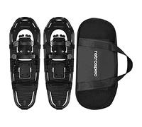 Retrospec Drifter Snowshoe for Men & Women - Aluminum Frames & a Double-Rachet Binding System - Lightweight All Terrain Snow Shoes with Heel Lifters & Pivot System - 30" Black Ice