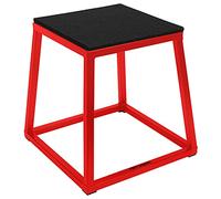 Retrospec Leap Plyo Box Jump Platforms for Home Gym Plyometric Jumping & Jump Box Exercise, 18", Red