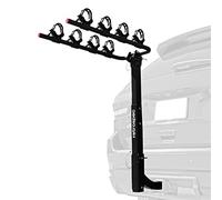 Retrospec Lenox 2-5 - Bike Hitch Rack for Cars, Trucks, SUVs with 2” Hitch | Foldable Steel Frame with Anti-Rattle Adapter, Tie Down Cradles and Straps - Fits Most Frames