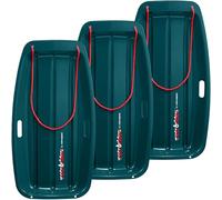 Retrospec Retrorider Plastic Snow Sled for Kids and Adults - Toboggan Style with Pull Rope, Cold-Resistant Construction & Hard Bottom for Fast Downhill Rides