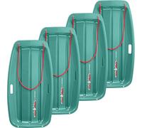 Retrospec Retrorider Plastic Snow Sled for Kids and Adults - Toboggan Style with Pull Rope, Cold-Resistant Construction & Hard Bottom for Fast Downhill Rides