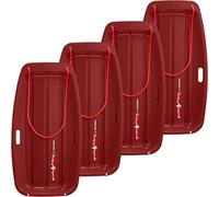 Retrospec Retrorider Plastic Snow Sled for Kids and Adults - Toboggan Style with Pull Rope, Cold-Resistant Construction & Hard Bottom for Fast Downhill Rides