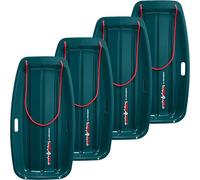 Retrospec Retrorider Plastic Snow Sled for Kids and Adults - Toboggan Style with Pull Rope, Cold-Resistant Construction & Hard Bottom for Fast Downhill Rides