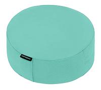 Retrospec Sedona Zafu Meditation Cushion Filled w/Buckwheat Hulls - Yoga Pillow for Meditation Practices - Machine Washable 100% Cotton Cover & Durable Carry Handle; Round, Sea Glass