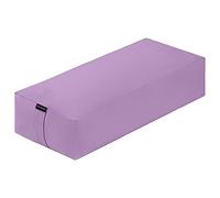 Retrospec Sequoia Yoga Bolster Pillow - Meditation Cushion for Yoga Practices - Includes Machine Washable 100% Cotton Cover & Durable Carry Handle; Rectangular, Wisteria
