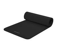 Retrospec Solana Yoga Mat 1/2" Thick w/Nylon Strap for Men & Women - Non Slip Excercise Mat for Yoga, Pilates, Stretching, Floor & Fitness Workouts, Black