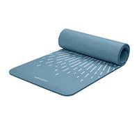 Retrospec Solana Yoga Mat 1/2" Thick w/Nylon Strap for Men & Women - Non Slip Excercise Mat for Yoga, Pilates, Stretching, Floor & Fitness Workouts, Blue Mist