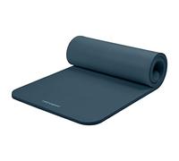 Retrospec Solana Yoga Mat 1" Thick w/Nylon Strap for Men & Women - Non Slip Exercise Mat for Home Yoga, Pilates, Stretching, Floor & Fitness Workouts - Ocean Blue